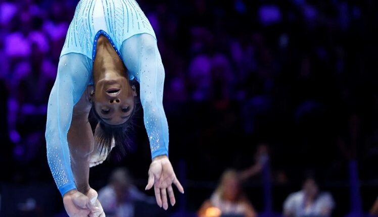 Gymnastics: Biles returns as queen and with legendary jump from the world championships