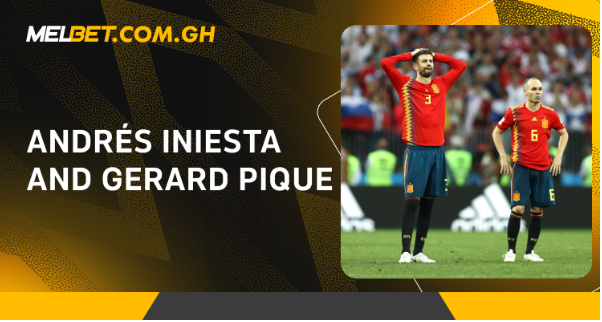 Andrés Iniesta and Gerard Pique 