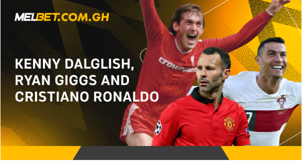 Kenny Dalglish, Ryan Giggs, and Cristiano Ronaldo 