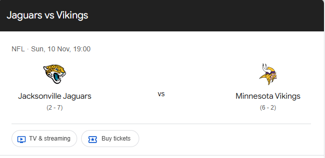 Vikings vs Jaguars prediction, Jaguars vs vikings live, Jaguars vs vikings stats, Jaguars vs Vikings tickets, Jaguars vs Vikings 2024, Jaguars vs Vikings 2024 tickets, Jaguars vs Vikings 2023, Jaguars vs vikings 2020,