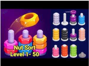 Nut Sort is an engaging and addictive puzzle game where you become a top sorting expert, taking on unique challenges in a joyful atmosphere