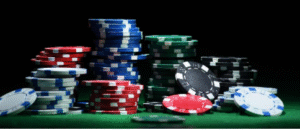 In poker, the pile of chips a player has is called a stack. A stack can refer to a player's entire set of chips, a specific number of chips (often 20 of the same denomination), or even the action of arranging chips into a pile.