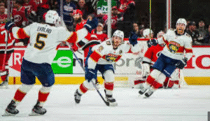 Overtime is a five-minute period where the first team to score wins the game. The overtime period is played three-on-three, with each team having three skaters