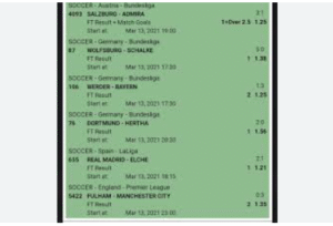 All of our sure bet winners appear here and are refreshed on a daily basis. These safe bets should give you a better chance of winning football bets than most.