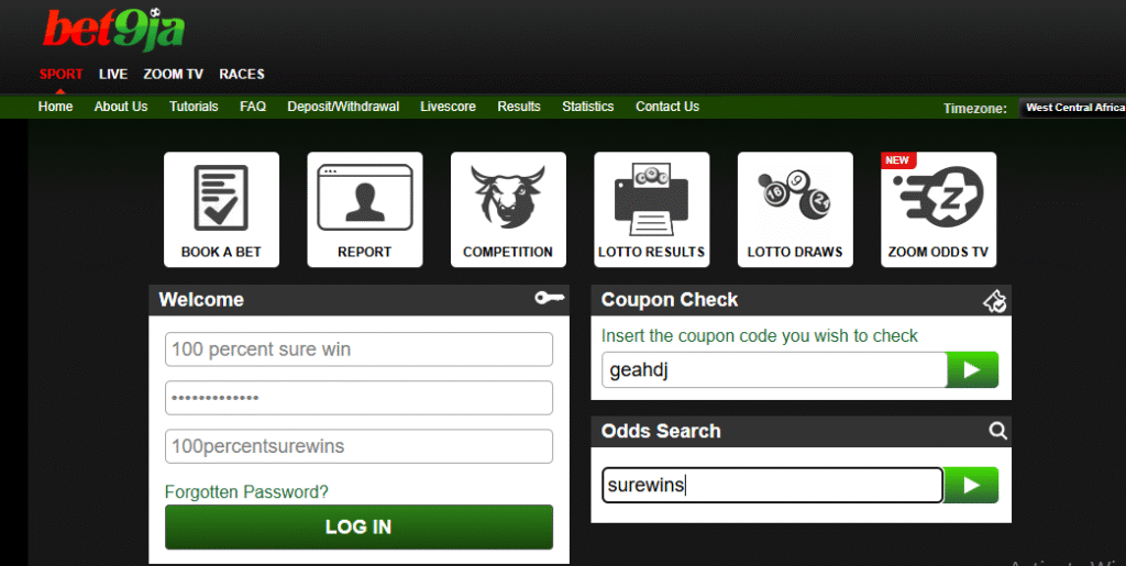 Nigeria number one betting website. Visit Bet9ja for high odds on soccer and the best live betting service.Deposit fast and play on Racing,Casino 100percentsurewins