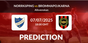 IFK Norrköping is going head to head with IF Brommapojkarna starting on 7 Jul 2025 at 17:00 UTC at PlatinumCars Arena stadium, Norrkoping city, Sweden.