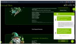 Deposit $20 with the code LIGHT150 and get 150% match bonus. Then use the code 75LIGHT and get 75 free spins. Claim at: Eternal Slots Casino