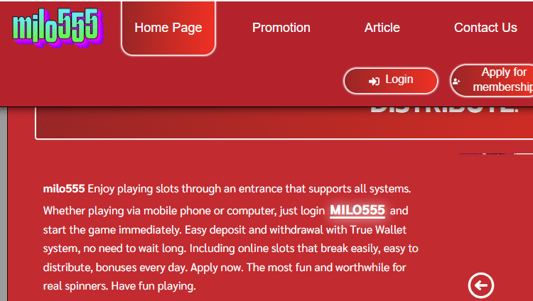 milo555 Fun without interruption with the entrance to online slots that break quickly and are easy to distribute.