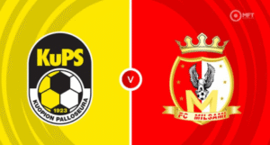 J. Voutilainen (KuPS Kuopio) concedes a free-kick for a foul on Chele (Milsami). 90'+ 4. Miettinen (KuPS Kuopio) concedes a free-kick for a foul on Gînsari (Milsami).