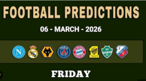 top 5 Upcoming football predictions for 6 April 2026