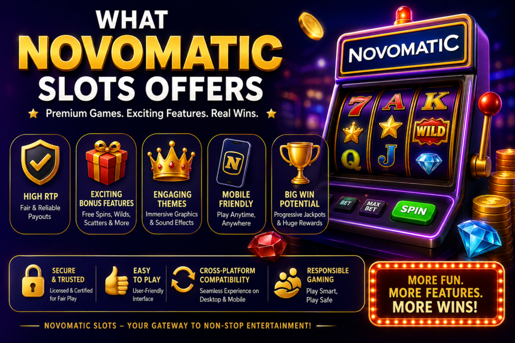 Novomatic slots: exciting features and wins