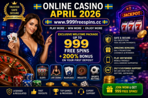 Casino promo with neon style and model 