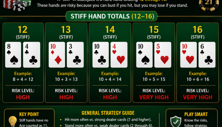 what is a stiff in blackjack